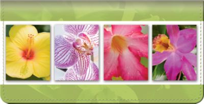 Exotic Flowers Checkbook Cover
