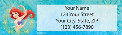 The Little Mermaid Return Address Label