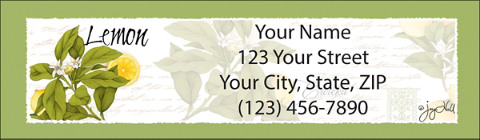 Botanical Fruits Return Address Label