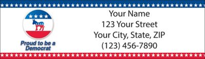 Proud to be a Democrat Return Address Label