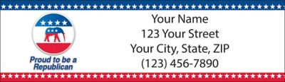 Proud to be a Republican Return Address Label