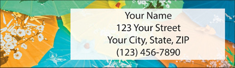 Paper Umbrellas Return Address Label