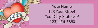 Tattoo Style Return Address Label