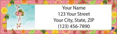 Flamingo Fun Return Address Label