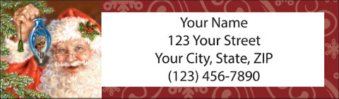 Santa Holiday Return Address Label