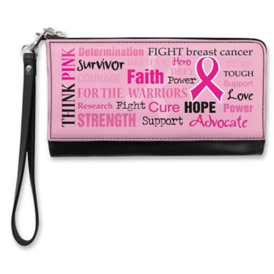 Hope for a Cure Large Wristlet Purse