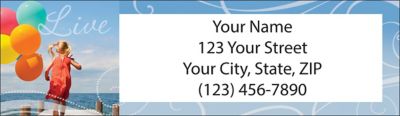 Live in the Moment Return Address Label