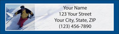 Snow Sports Return Address Label