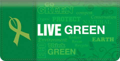 Live Green Checkbook Cover