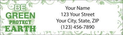 Live Green Return Address Label