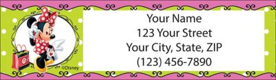 Disney Minnie Fashion Icon Return Address Label