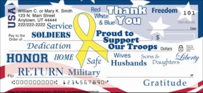 Support Our Troops Personal Checks