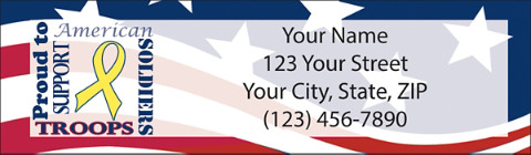 Support Our Troops Return Address Labels