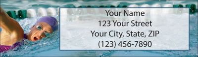 Swimming Return Address Label