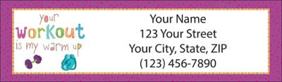 Eat Sleep Exercise Return Address Label