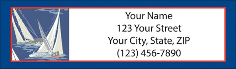 Nautical Voyage Return Address Label