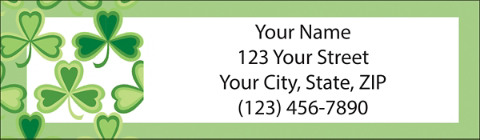 Shamrocks Return Address Label