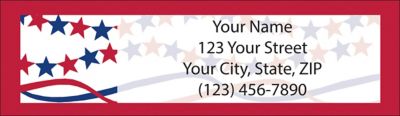 Stars &amp; Stripes Return Address Label