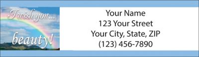 I Wish You Rainbows Return Address Label