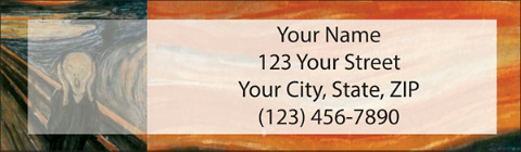 The Scream Return Address Label