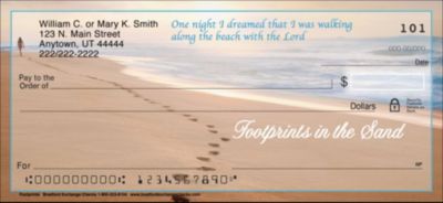 Footprints with quotes