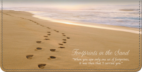 Footprints Checkbook Cover