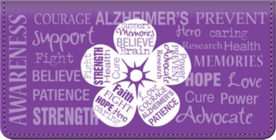 Alzheimers Awareness Checkbook Cover