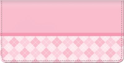 Pink Argyle Checkbook Cover