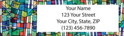 Stained Glass Return Address Label