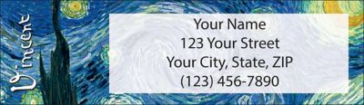 Van Gogh Return Address Label