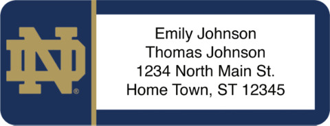 University of Notre Dame Return Address Label