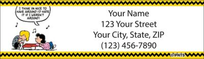 Classic Peanuts Return Address Label