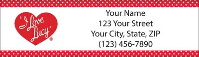 I Love Lucy Classics Return Address Label