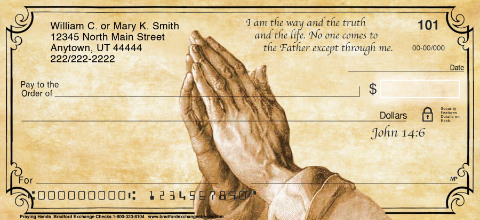 Praying Hands Personal Checks