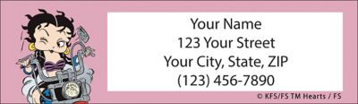 Biker Betty Return Address Label