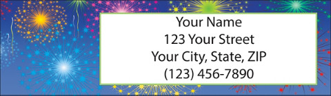 Fireworks Return Address Label
