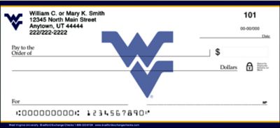 West Virginia University Personal Checks