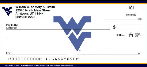 West Virginia University Personal Checks