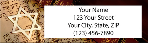 Jewish Symbols of Faith Return Address Label