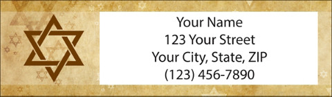 Star of David Return Address Label