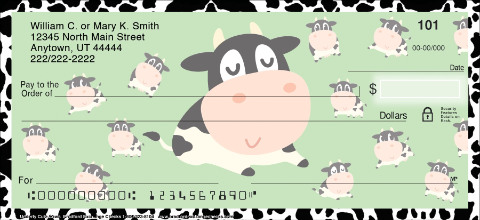 Udderly Cute Cows Personal Checks