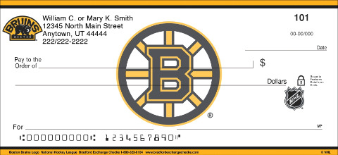 Boston Bruins(R) Logo NHL(R) Personal Checks
