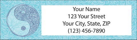 Yin Yang Return Address Label