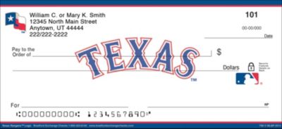 Texas Rangers(TM) MLB(R) Logo Personal Checks