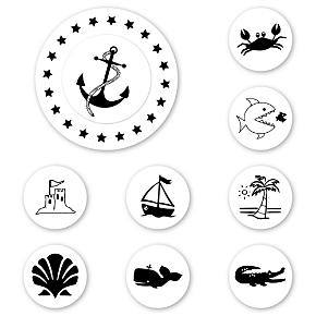 Anchor&#039;s Aweigh Peel &amp; Stick Interchangeable Stamp Set