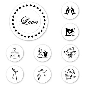 Love Birds Peel &amp; Stick Interchangeable Stamp Set