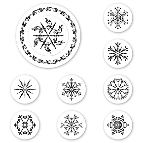 Snowflakes Peel &amp; Stick Interchangeable Stamp Set