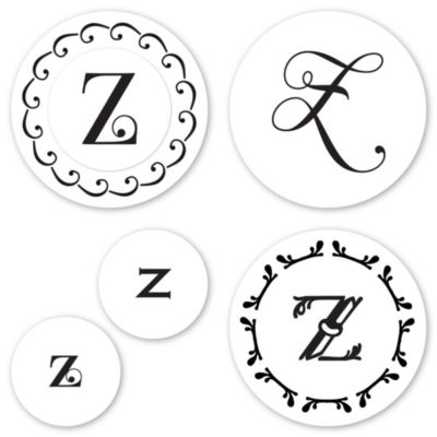 Monogram Z Peel &amp; Stick Interchangeable Stamp Set