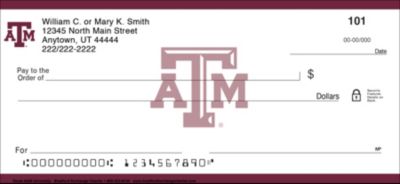 Texas A&amp;M University Personal Checks