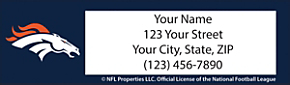 Denver Broncos NFL Return Address Label